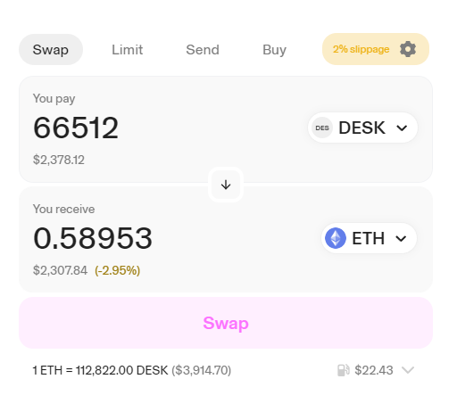Claimed $DESK Airdrop x.com/diamondeskotc/…