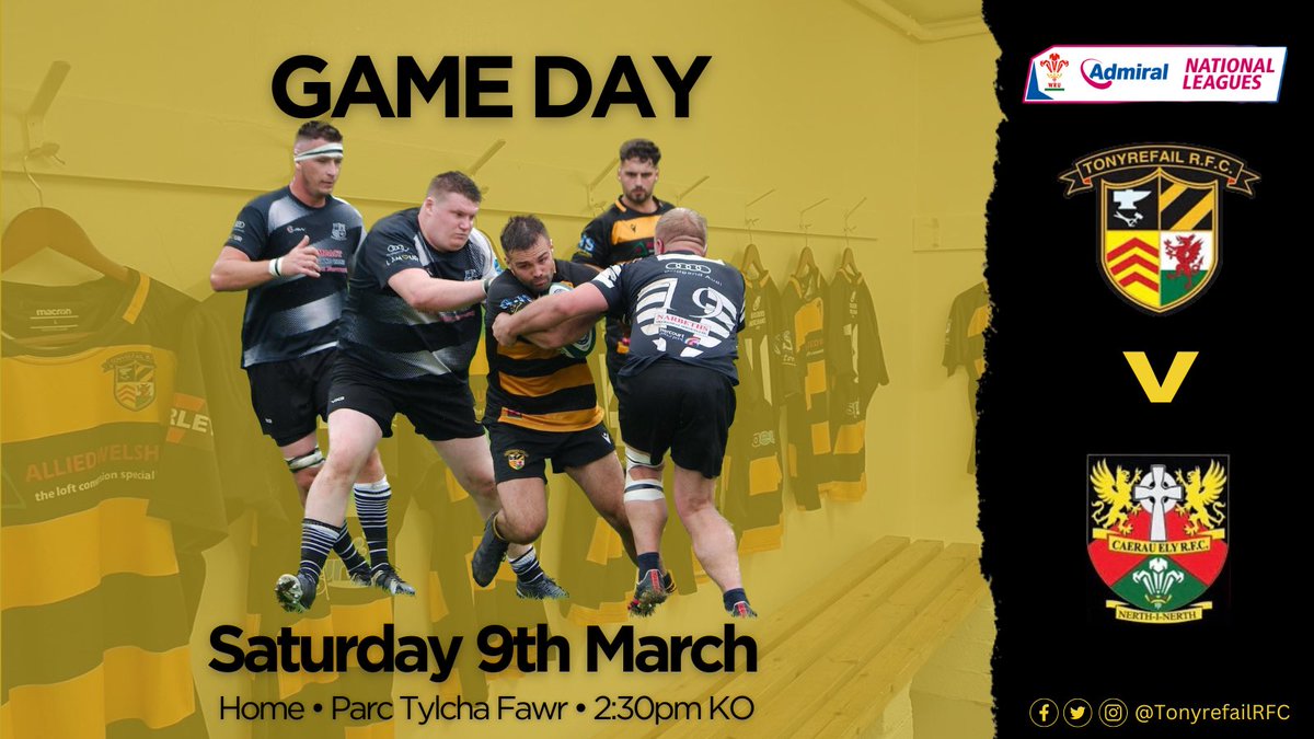 It’s Game Day! Come along and support our boys at Parc Tylcha Fawr as they look to carry on their momentum and take another step forward! Good luck boys! 💪🏻 🖤🧡