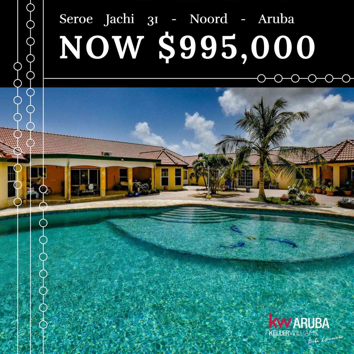 Reduced! Stunning villa on a large property land with a spacious pool. 🏡💦 #dreamhome #reducedprice
.
kw-aruba.com/listings/seroe…