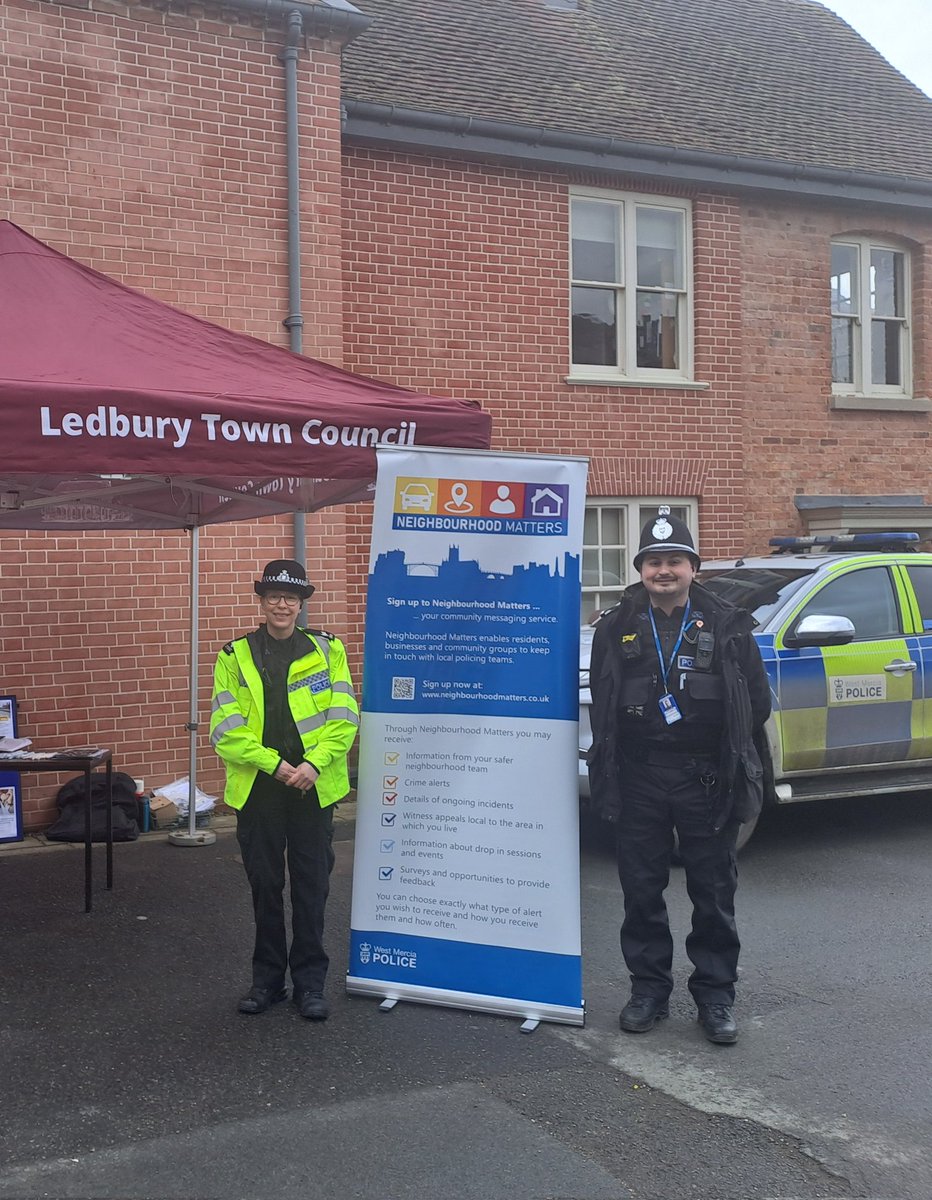 The Ledbury team are currently by the Library for World Book Day. Come and see us and sign up to our Neighbourhood Matters messaging service.
