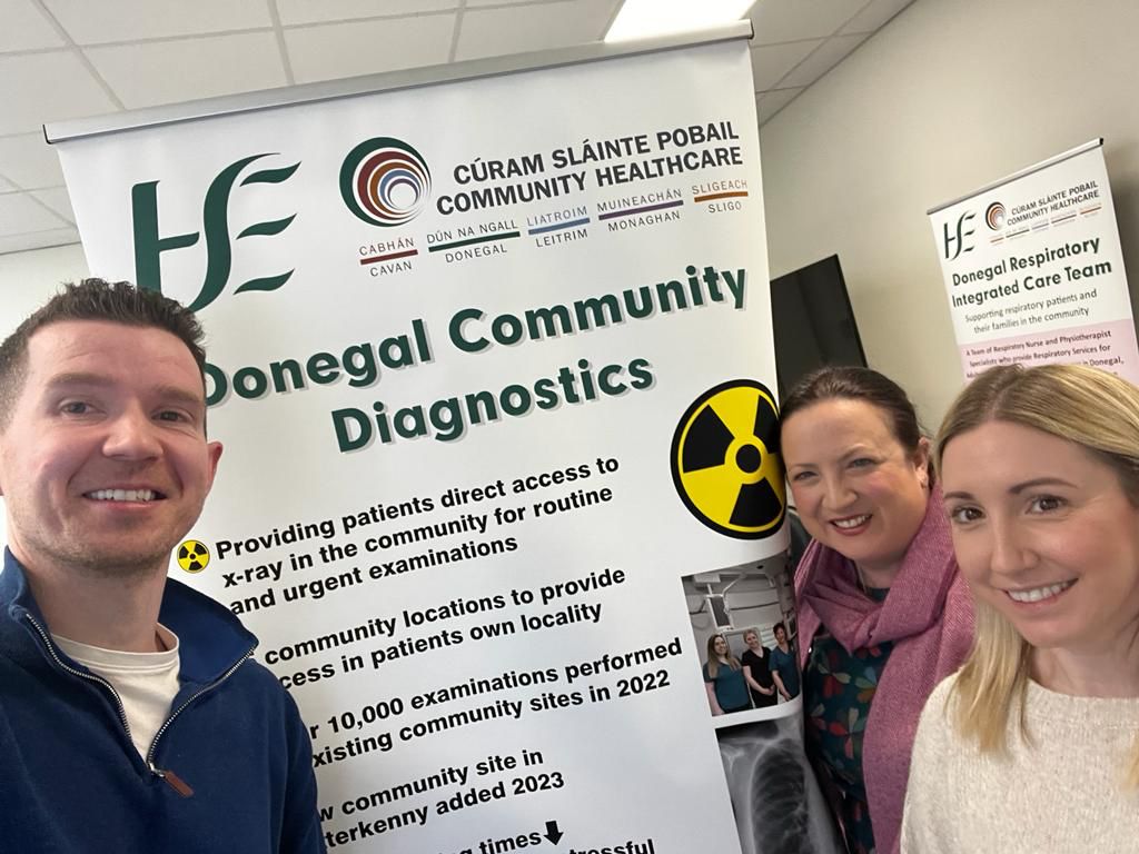 Our next speaker is Siobhan McGrory who is delivering an overview on the set-up of the community facility in Letterkenny- Errigal. Pictured are their brilliant team of Daniel McDermott Senior Radiographer, Siobhan McGrory RSM &amp; Lindsey Hill Senior Radiographer #IIRRTdiagnostics