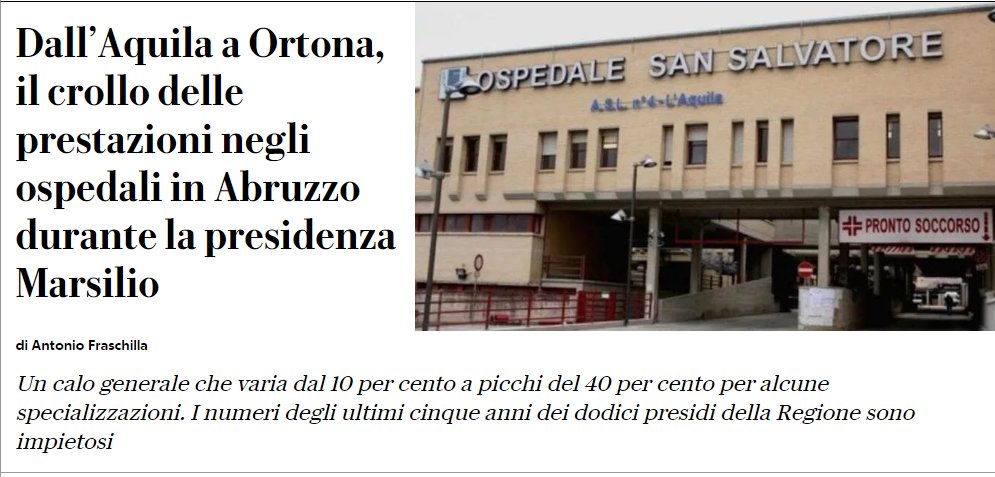 avete una matita per salvare il servizio sanitario nella vostra regione ridotta al collasso. Questi dati li ha forniti il manager dell'agenzia regionale Pier Luigi Cosenza messo dalla Lega nel 2019. #AbruzzoElezioni2024 #Abruzzo