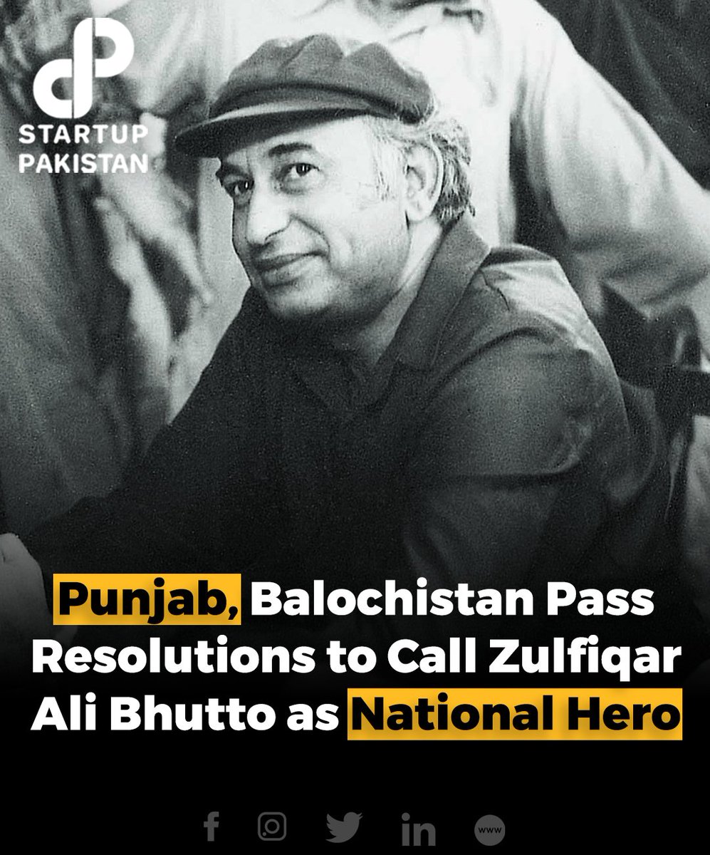 On Friday, the Punjab and Balochistan Assemblies passed resolutions declaring Pakistan Peoples Party’s (PPP) founder Zulfiqar Ali Bhutto as a 'martyred and national hero,' 

#resolution #Sindh #nationalhero #Punjab #Court #resolution