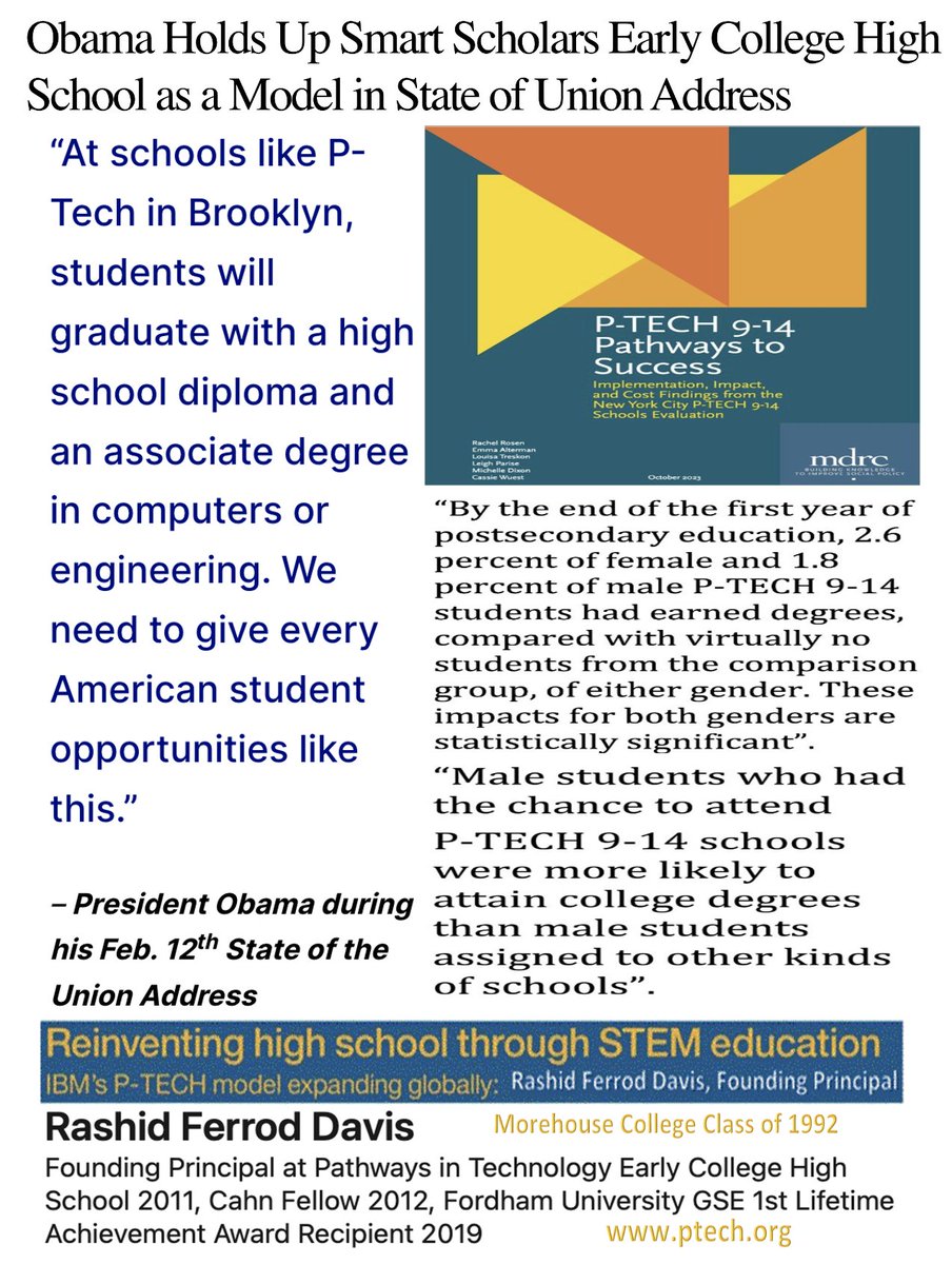 rashidfdavis's tweet image. #StateOfTheUnionAddress #SOTU #SOTUspeech #weareptech #skillsbuild #skillsfirst #skills2030 #education #innovation #earlycollege #dualenrollment #newcollar #newcollarjobs #newcollarhires
Obama Hols Up Smart Scholars Early College High School as a Model in State of Union Address