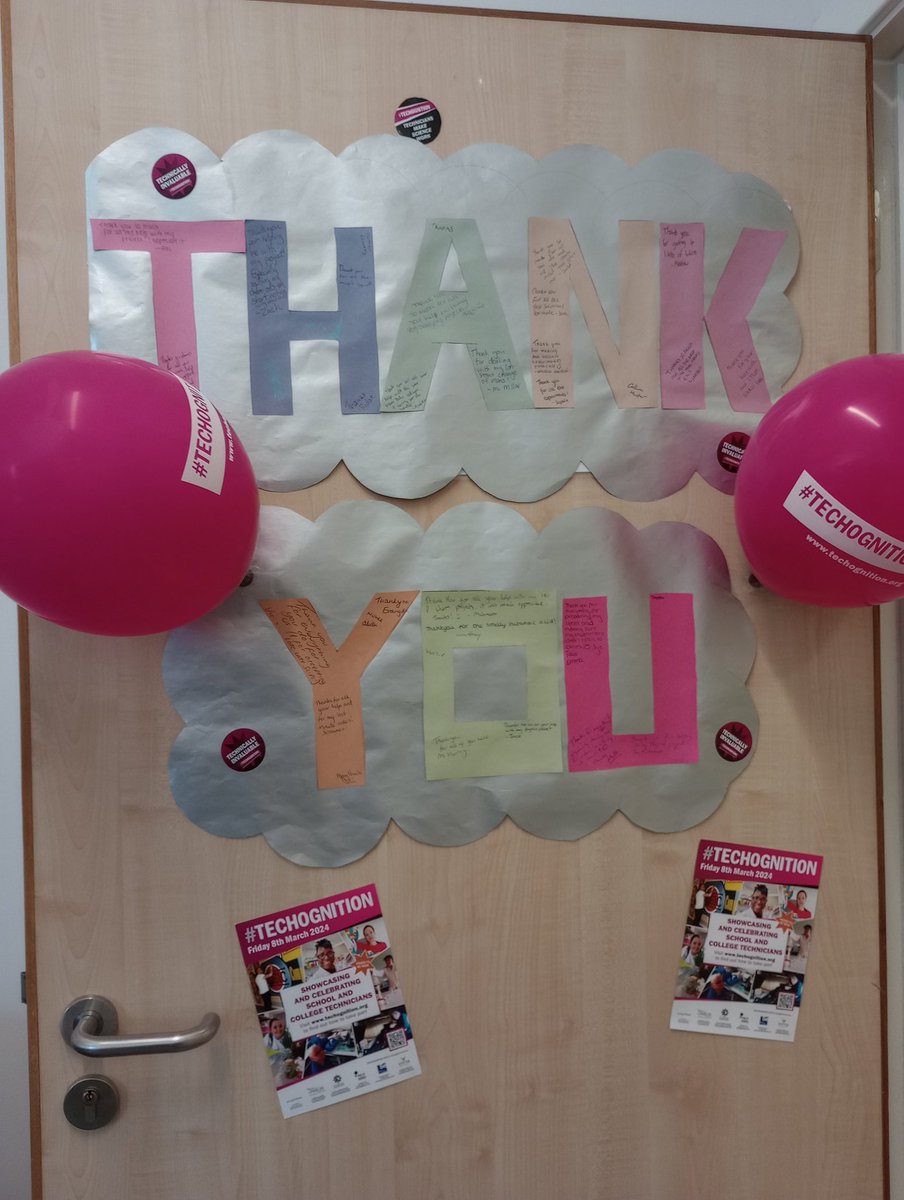 StJoAcadSci's tweet photo. Team Science started our  #techognician celebrations yesterday thanking two of our incredible science technicians, we couldn't do it without them! Thank you! Looking forward to celebrating again on Monday! #service @StJoAcad @Preproom https://t.co/mipWB5o15Z