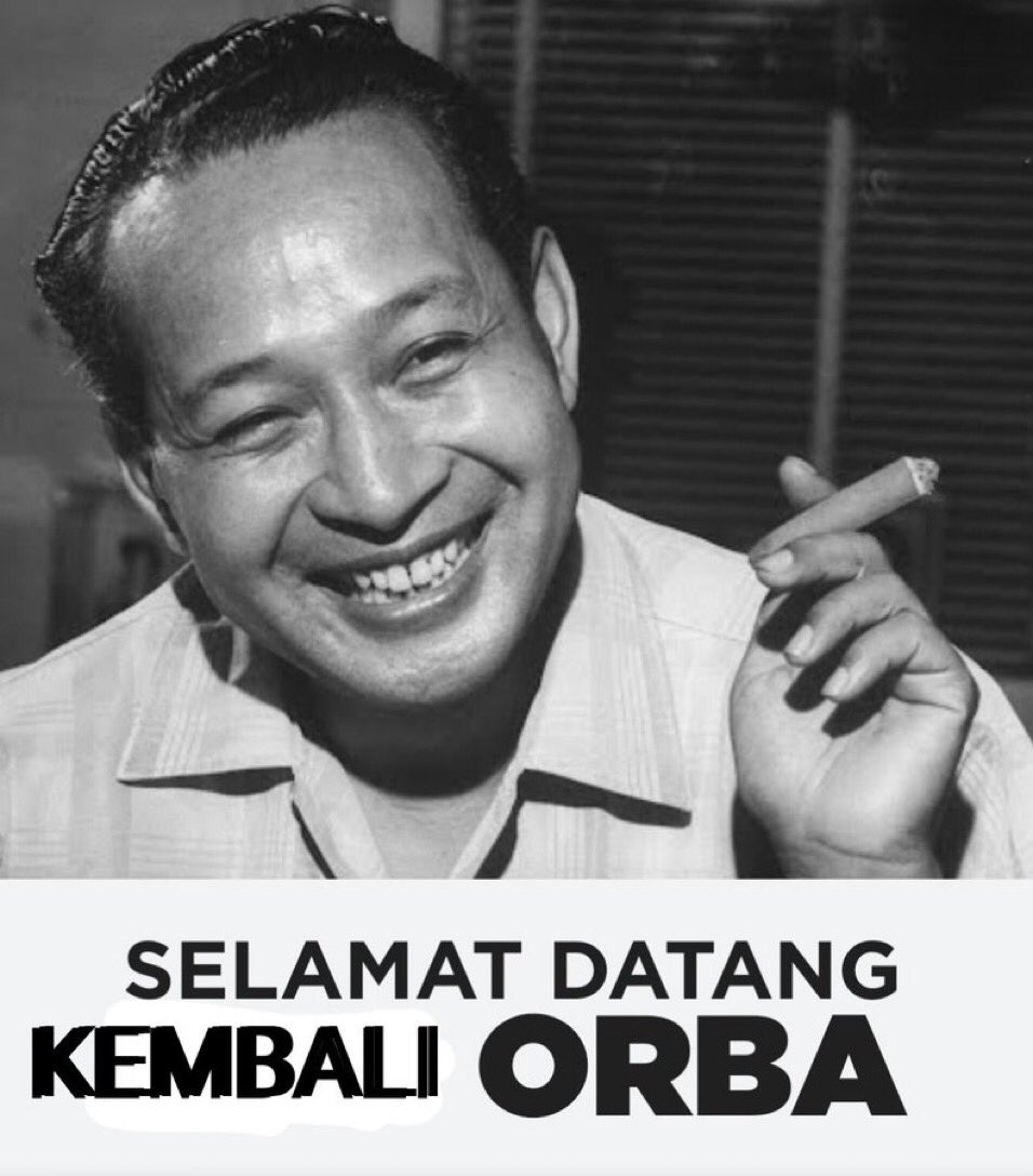 Bangga bangetlah ORBA sudah Reborn...rakyat smp antre beras, kekuasaan trun dari Bapak-Anak-Mantu, Hutang menggunung, Pelanggar HAM berat dijadikan Capres