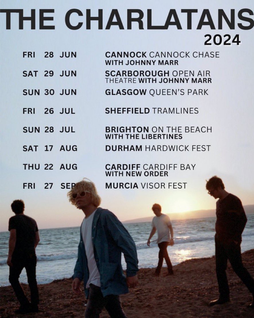 Live dates for ya x x 

Tickets: thecharlatans.net/gigs