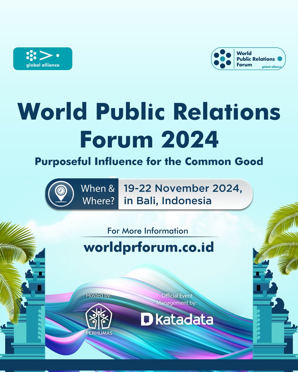 wprfofficial's tweet photo. Bali is calling!✨️ 

This forum goes beyond the ordinary—it's a celebration of 'Purposeful Influence for The Common Good.' Are you up for a journey of insight, impact, and infectious joy? 

For more information:
https://t.co/hqGj3xZOZg

#WPRF2024 
#WPRFIndonesia2024 https://t.co/QfjPZlYAe7