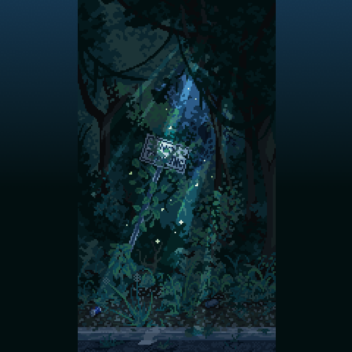Peach_Cube's tweet photo. Night version of my piece, No Trespassing! https://t.co/seVVhBrmlf