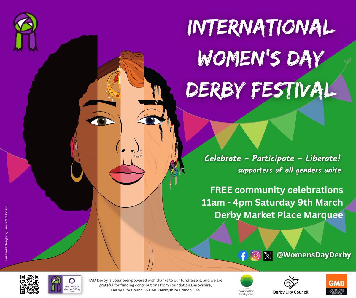 Are you coming along?
We're at the International Womens Day Derby Festival 2024 today Sat 9 March!  Come &amp; support sisterhood &amp; have fun! Lots of activities...Heritage Handcraft stalls, Bollywood Dance &amp; South Asian choir, @NHSDerbDerbyshireICB  blood pressure check
#IWD2024
