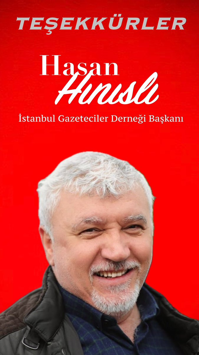 HasanHINISLI's tweet photo. BİRLİKTE KAZANDIK, BİRLİKTE YÖNETECEĞİZ

İstanbul Gazeteciler Derneği seçimlerinde vermiş olduğunuz kararla 3 yıl boyunca derneğimizi yöneteceğiz. Gelenekten geleceğe meslek aşkı yolculuğumuzda yanımızda olduğunuz için teşekkür ederiz. Ben değil, BİZ kazandık

HASAN HINISLI
İstanbul Gazeteciler Derneği Başkanı