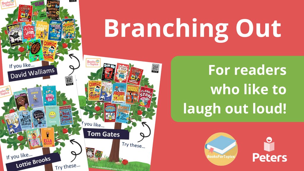 Laugh out loud with @BooksForTopics Branching Out book lists in the run up to #ComicRelief! Share their reading recommendations with pupils who love silly adventures and witty writing📖 🍎 Lists: l8r.it/twYC 🌳 Exclusive school packs: l8r.it/orf0