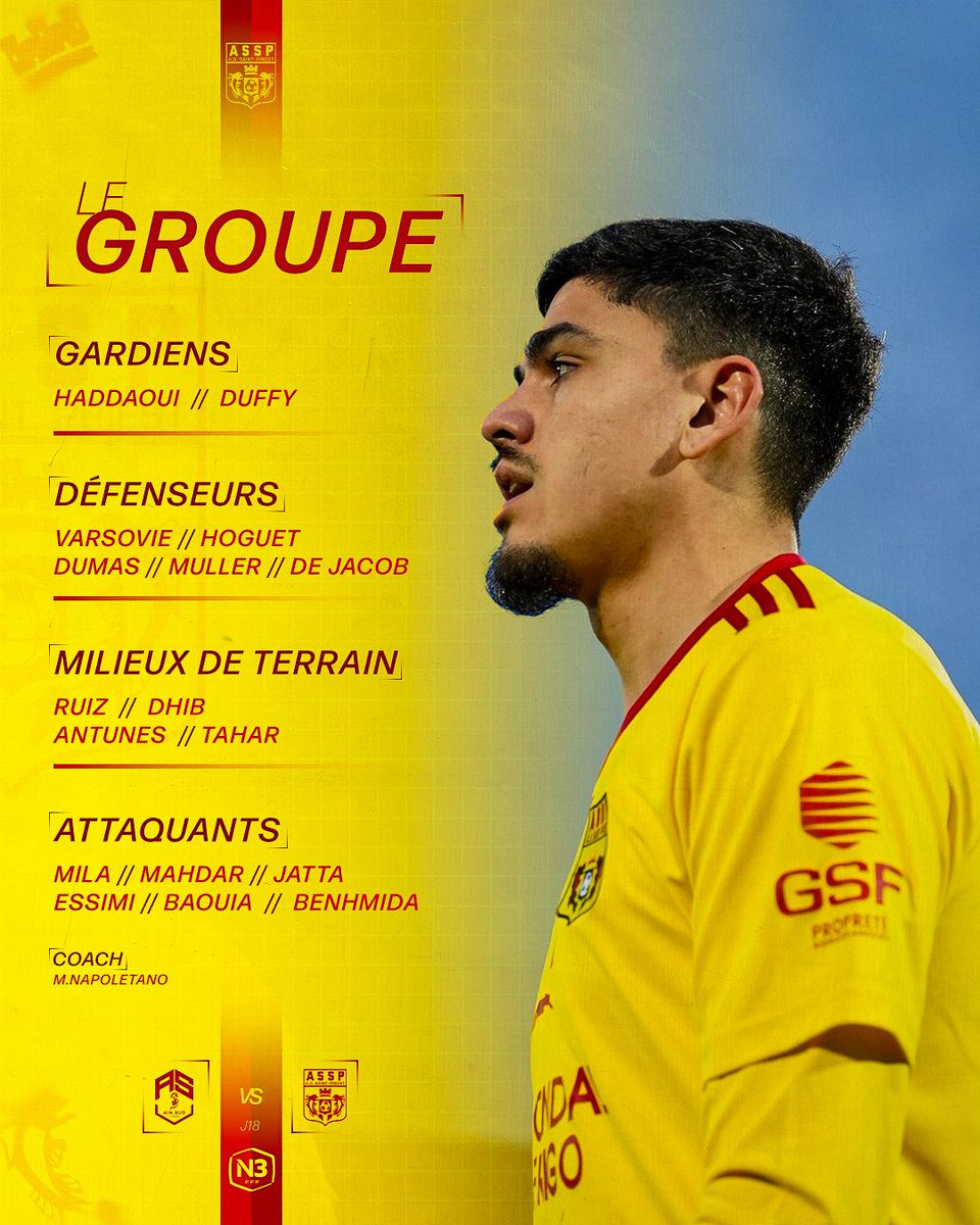 assaintpriest's tweet photo. 𝗟𝗲 𝗴𝗿𝗼𝘂𝗽𝗲 de 17 joueurs retenus par Napoletano et son staff pour cette 18ème journée de N3 ! 📝
~ #Saison𝗔𝗦𝗦𝗣 | #N3 | #𝗔𝗦𝗦𝗣 | #ASFASSP https://t.co/3LP08fo7ce