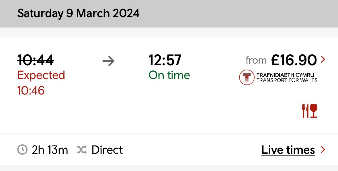 Really frustrating that even though you website <a href="/tfwrail/">Trafnidiaeth Cymru Trenau Transport for Wales Rail</a> states there is a trolley on this service but there isn’t one. I’m on a 3 hour train journey with no refreshments, not even water. Not cool!!