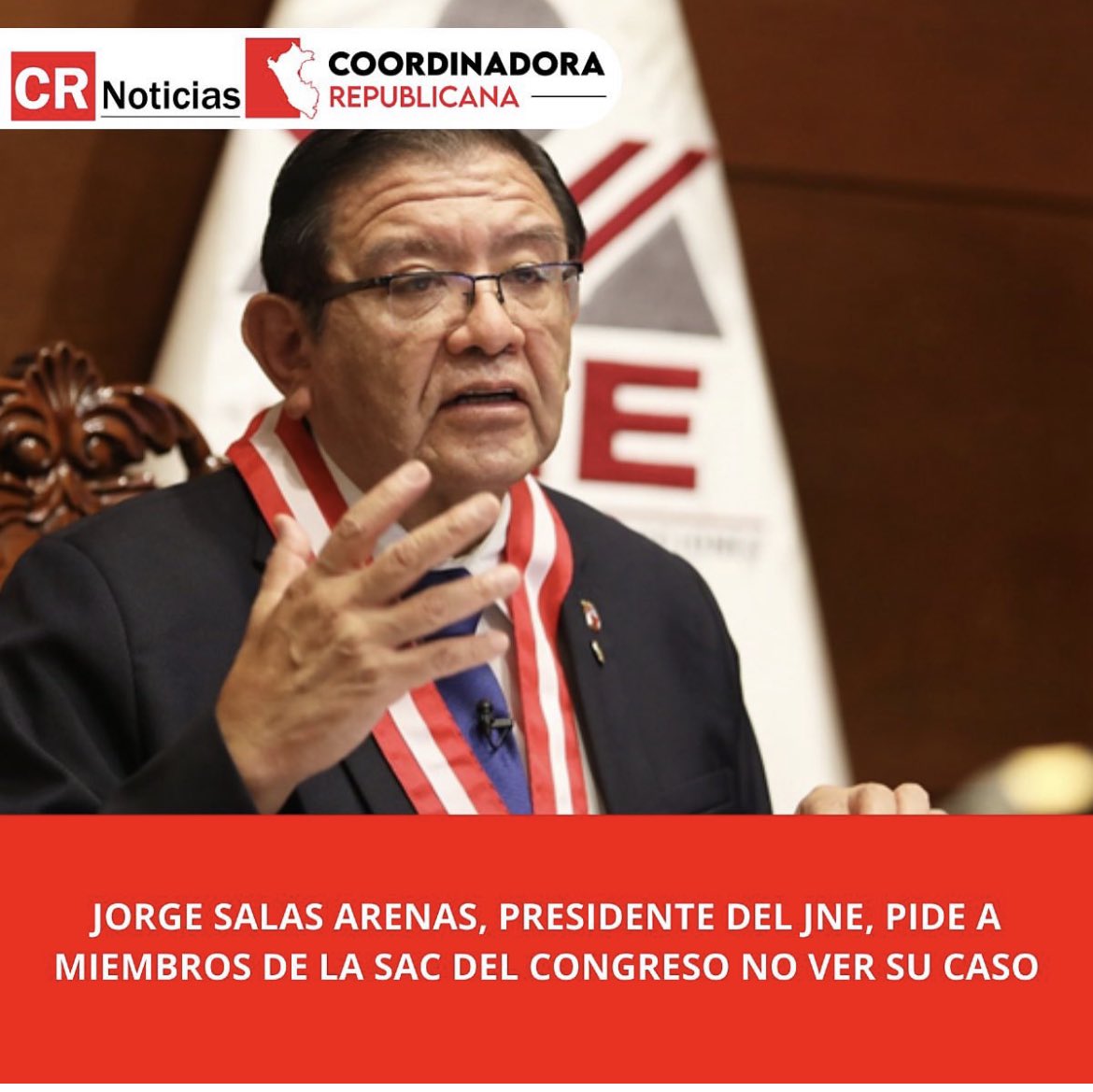 Alerta y compartan!! Ahora Salas Arenas después de la decisión del Congreso de inhabilitación de las dos plagas caviares de la JNJ le tiene terror al Congreso y les suplica el mequetrefe no lo investigue el SAC del congreso! Sabe que puede perder por autorizar la inscripción de