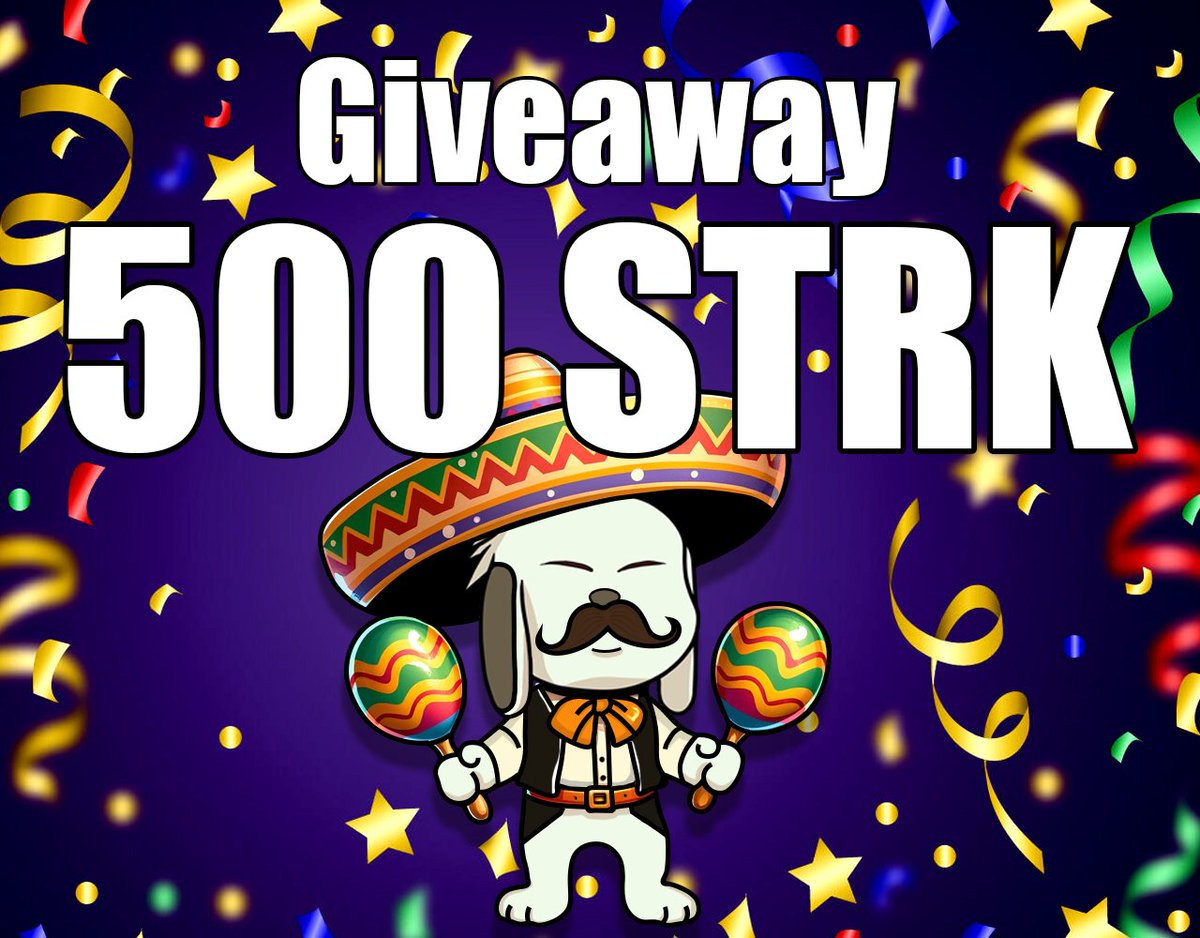 🎉 500 $STRK Giveaway! 🎉

To celebrate the upcoming #EIP4844 Ethereum update, we're giving away 100 STRK to 5 lucky winners!

To participate:
- Comment your #Starknet wallet below.
- Retweet and like this post.
- Follow <a href="/AkamaruStarknet/">Akamaru</a> and <a href="/WeebPunks/">WeebPunks</a>.
- Set a WeebPunk as your