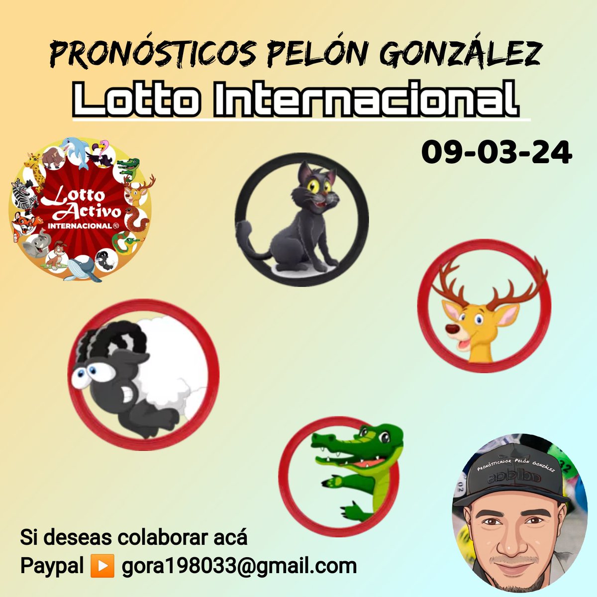 PelonGonzalezP's tweet photo. Hoy Sábado #9Marzo #2024 Llego #Pelongonzalezp con los Animalitos #RegalosAbiertos #Lottointer #Venezuela
#viral #loteria #Tendencias #Monagas #maturin #Bolivar #Caracas #Falcon #Cojedes #Guayana #SanCristobal https://t.co/LWOSI9uoz1