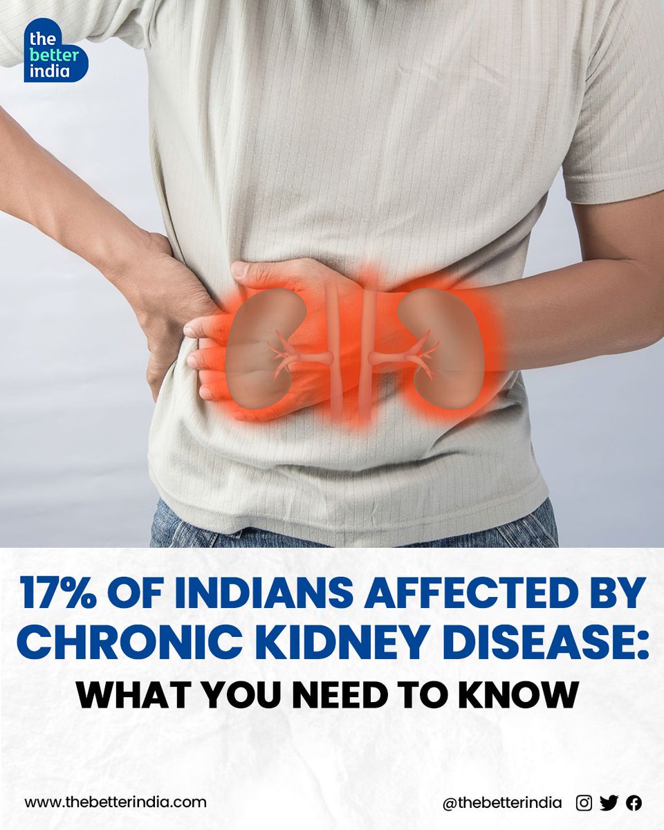 Chronic kidney disease (CKD) is a serious health condition that affects a significant portion of the Indian population. 

Alarmingly, studies suggest that 17% of Indians may be living with some form of CKD.

#ChronicKidneyDisease #CKD #India #KidneyHealth #Indianhealthcare