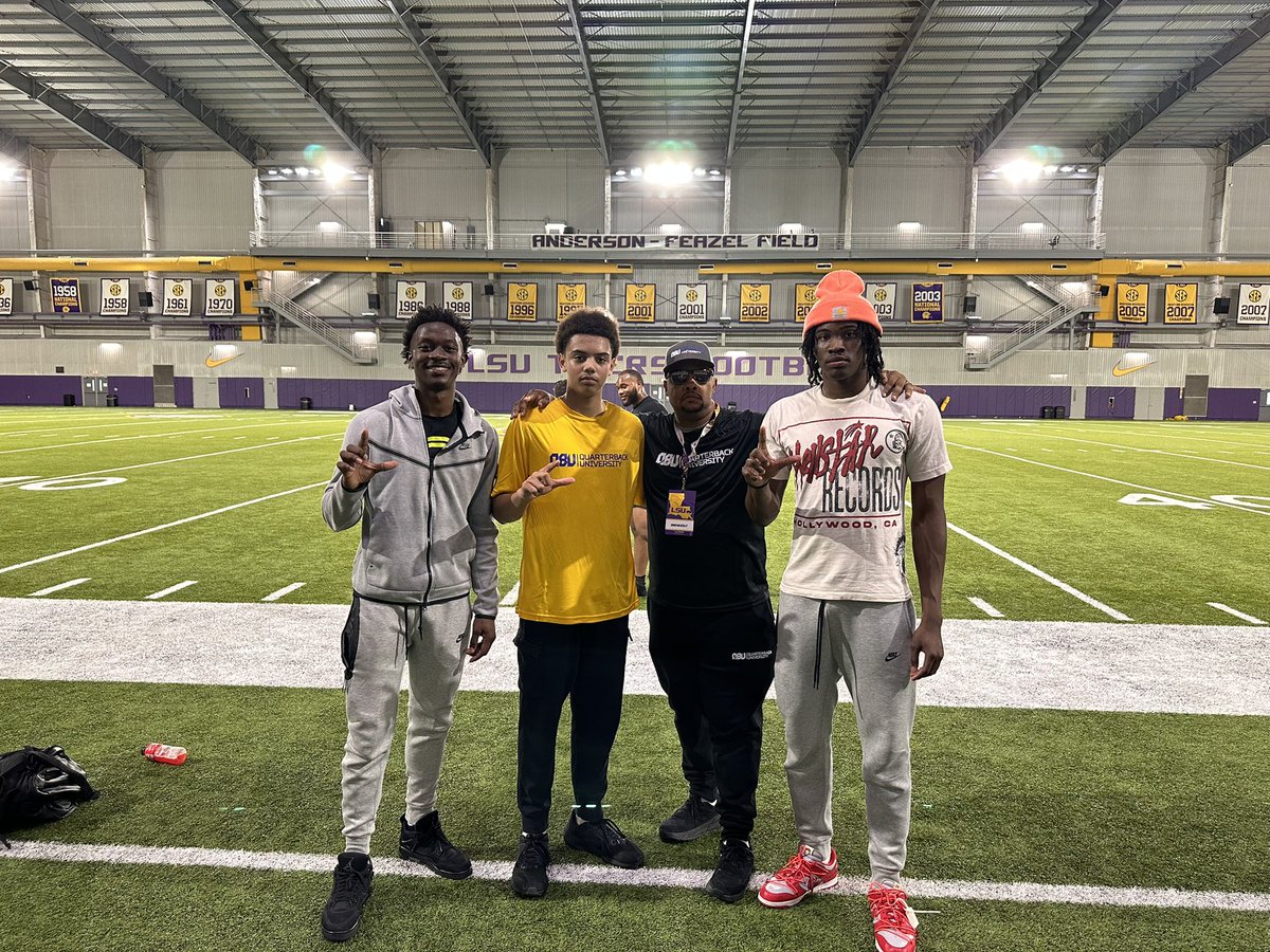 Had a great time @LSUfootball yesterday. Thank you to @CoachBrianKelly @CoachJoeSloan @GrantBonnette for all time spent with me yesterday. Was nice catching up with @ColinHurley as well. @morgan_bphill words can’t explain how special you are THANK YOU @PlayBookAthlete…