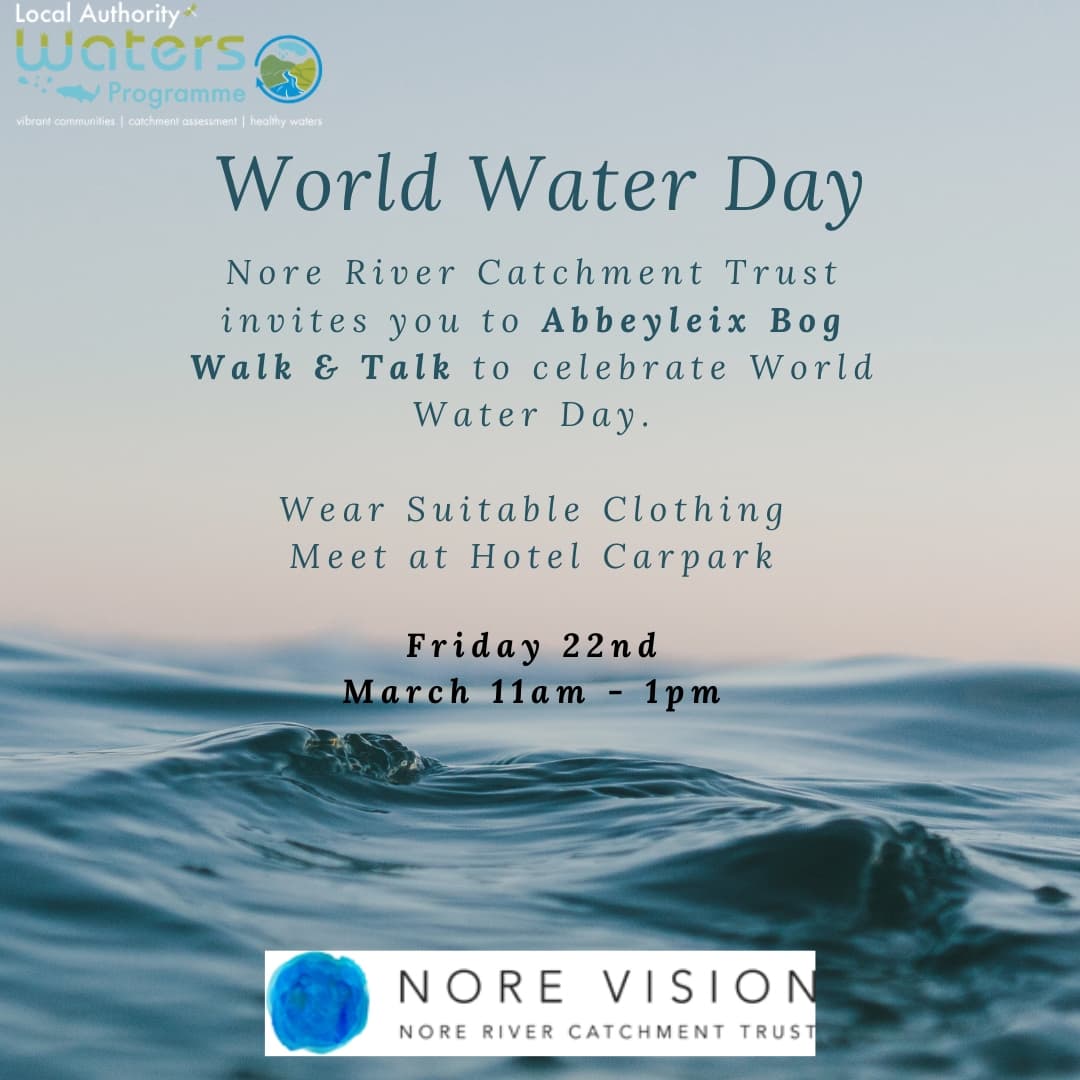 Nore Vision (Nore River Catchment Trust) (@nore_vision) on Twitter photo Join us for #worldwaterday <a href="/abbeyleixbog/">Abbeyleix Bog</a>. Friday 22nd March 11am -1pm. Book on norevision.ie/events <a href="/WatersProgramme/">Local Authority Waters Programme</a> <a href="/laoisheritage/">Laois Heritage</a> <a href="/tourism_laois/">Laois Tourism</a> Join us for #worldwaterday <a href="/abbeyleixbog/">Abbeyleix Bog</a>. Friday 22nd March 11am -1pm. Book on norevision.ie/events <a href="/WatersProgramme/">Local Authority Waters Programme</a> <a href="/laoisheritage/">Laois Heritage</a> <a href="/tourism_laois/">Laois Tourism</a>