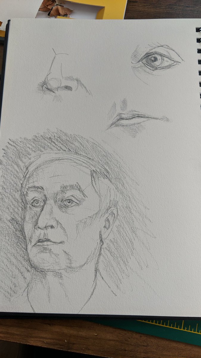 lucy_padwick's tweet photo. #RASketchClub so good to get practicing again. Had started to avoid drawing faces but this class has got me keen to get going again! https://t.co/3B8ChN6IvX