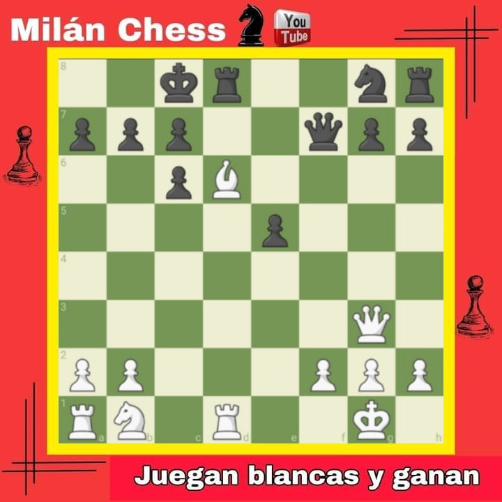 ChessMilan's tweet photo. Problema del día 🤔♟️. 
Juegan blancas y ganan... 
Encuentra la mejor jugada para ganar material y obtener ventaja decisiva ⚔️♟️.

#ProblemaDiario
#AjedrezUnaPasion
#AprendeAjedrezDesdeCero
#AjedrezParaTodos
#MilanChess
#SuscribeteANuestroCanal https://t.co/VxrfYAftsc