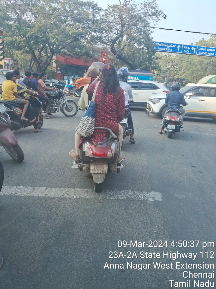 #RoadRaja, @roadraja ,@ChennaiTraffic ,#Chennai, #India , #WHO,stop line, helmet? ?