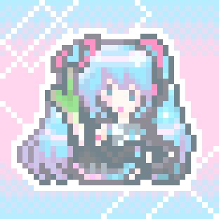 0309 ミクさんの日!おめでとうFA!! #ミクの日 #pixelart #fanart 
