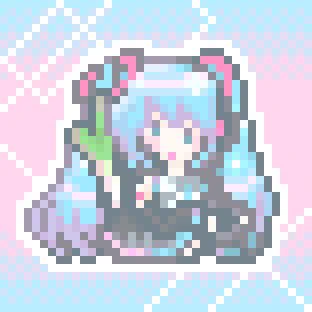 0309 ミクさんの日!おめでとうFA!! #ミクの日 #pixelart #fanart 