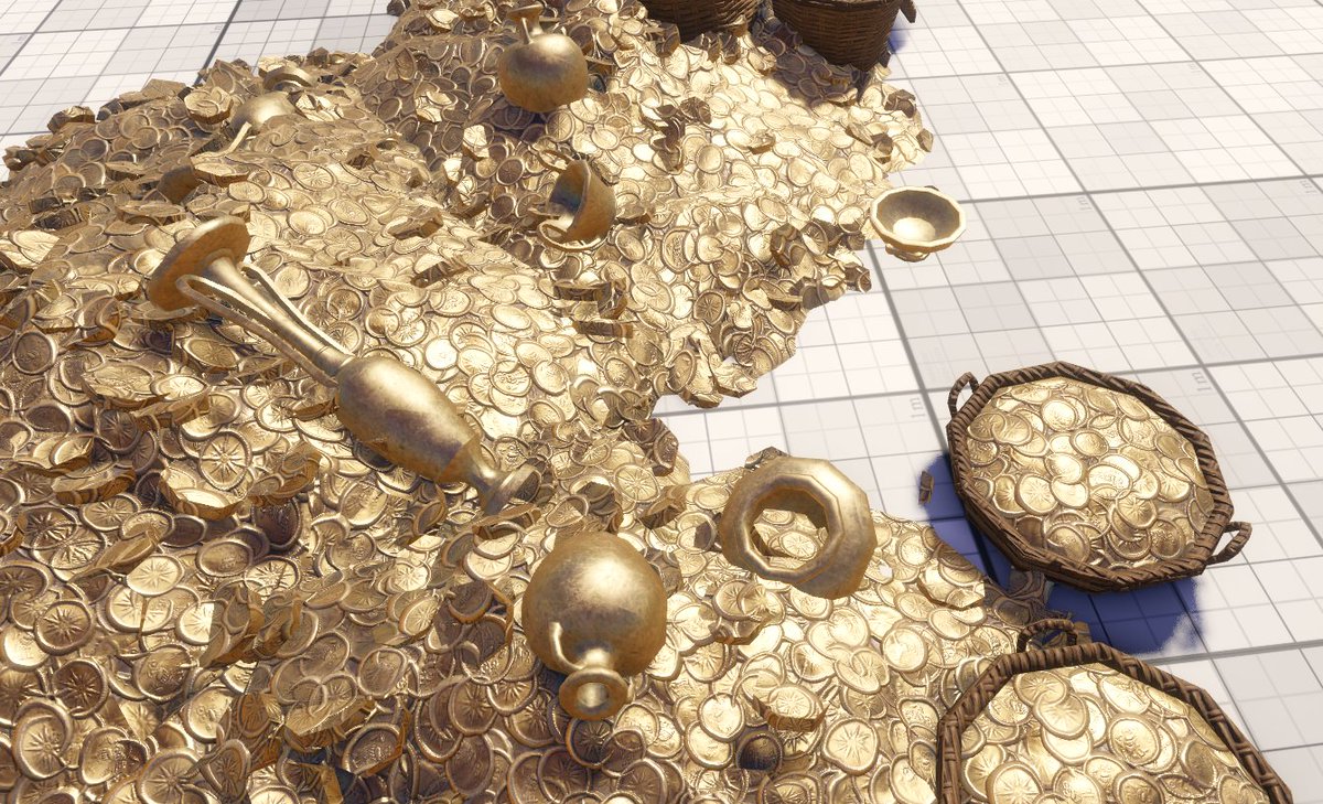 FracturedOreo's tweet photo. Gold piles using PBR materials
#Roblox #RobloxDev https://t.co/Sv0m2noffq