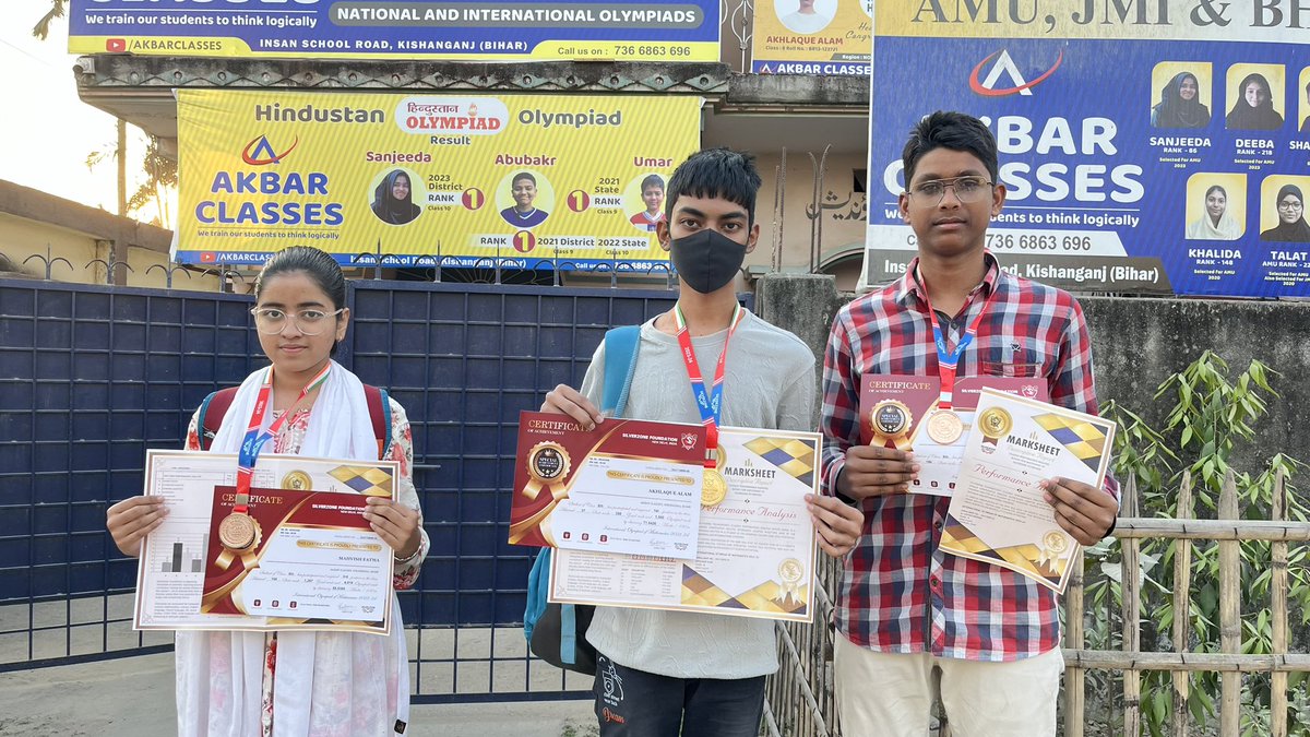 AkbarClasses's tweet photo. 🎉 Exciting news! 🎉
🏅 SilverZone iOM 2023-24 Marksheets, Certificates of Participation, Certificates of Achievement, and Medals have been distributed at AKBAR CLASSES! 🏅 Congratulations to all participants! 🎊 #SilverZone #iOM #MathOlympiad #AkbarClasses 🌟 https://t.co/uWtPQ6enVR