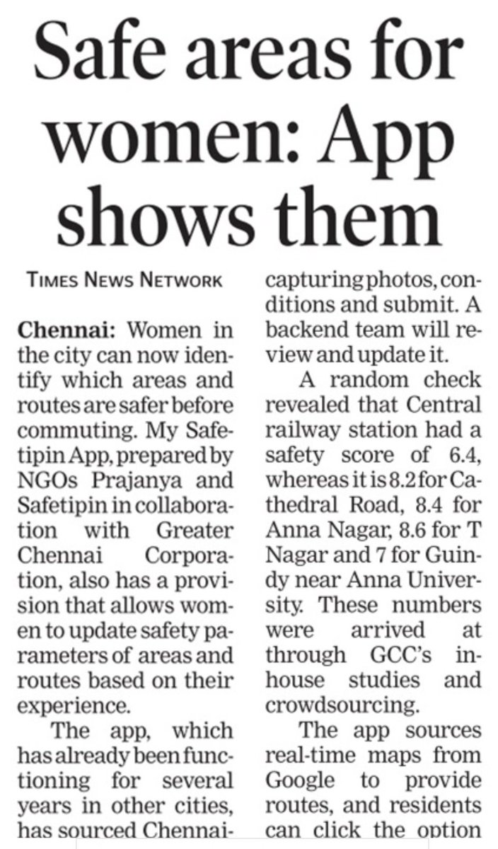 📰 Discover how new feature addition is making our app even better for users in the recent newspaper article. Read more @ epaper.indiatimes.com/article-share?… @prajnya @chennaicorp @viswanathkv @sonalivyas @AnkitaK1303