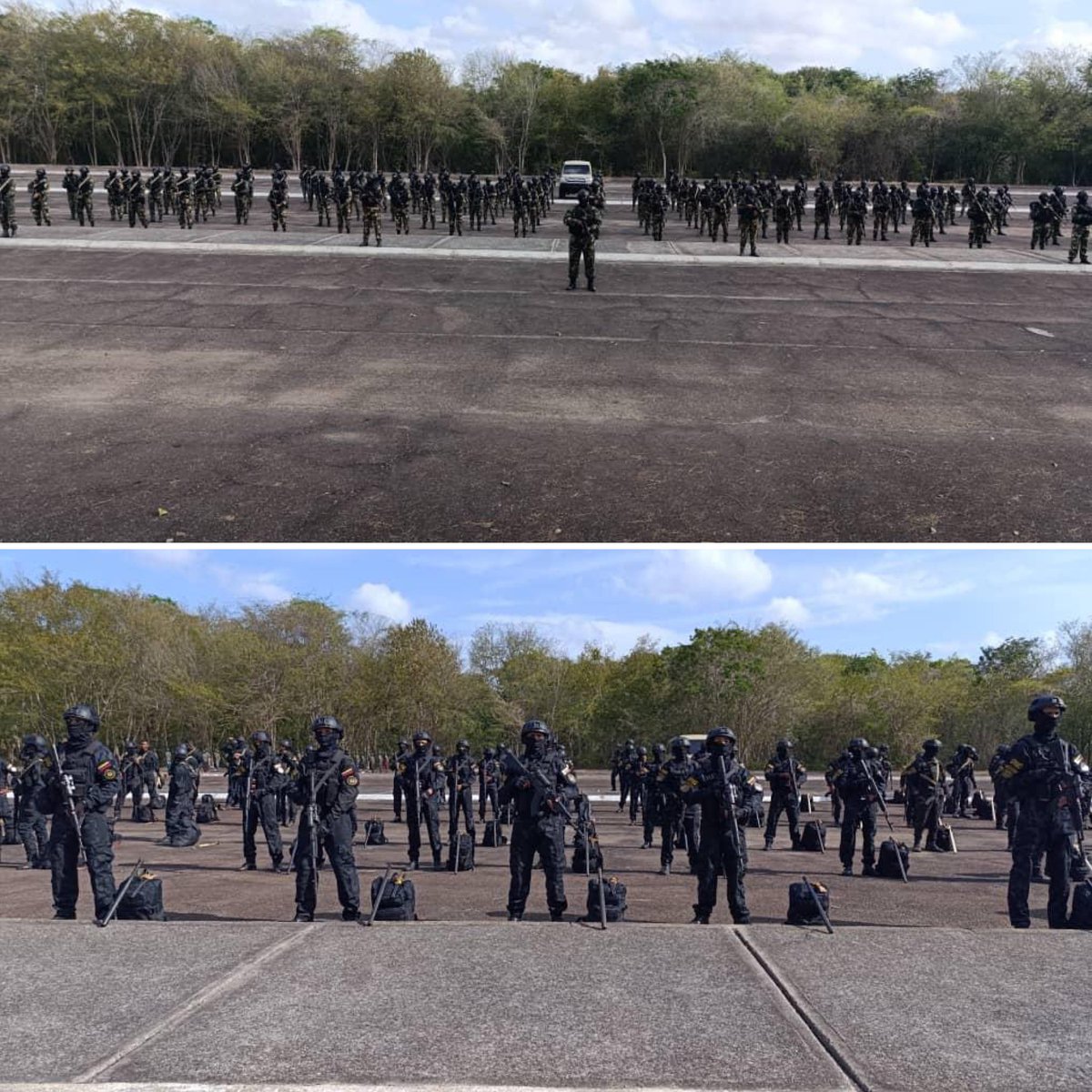 En el marco de la Operación Roraima 2024, y en defensa de nuestro medio ambiente, nuevos contingentes de tropas se desplazan hacia el Parque Nacional La Paragua para desmantelar y limpiar el ambiente afectado por los mineros ilegales.
#IntegrarEsVencer