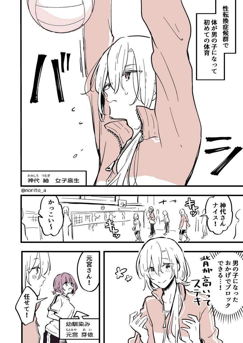男の子になっちゃった女子高生とかっこいい幼馴染み(2/3) 