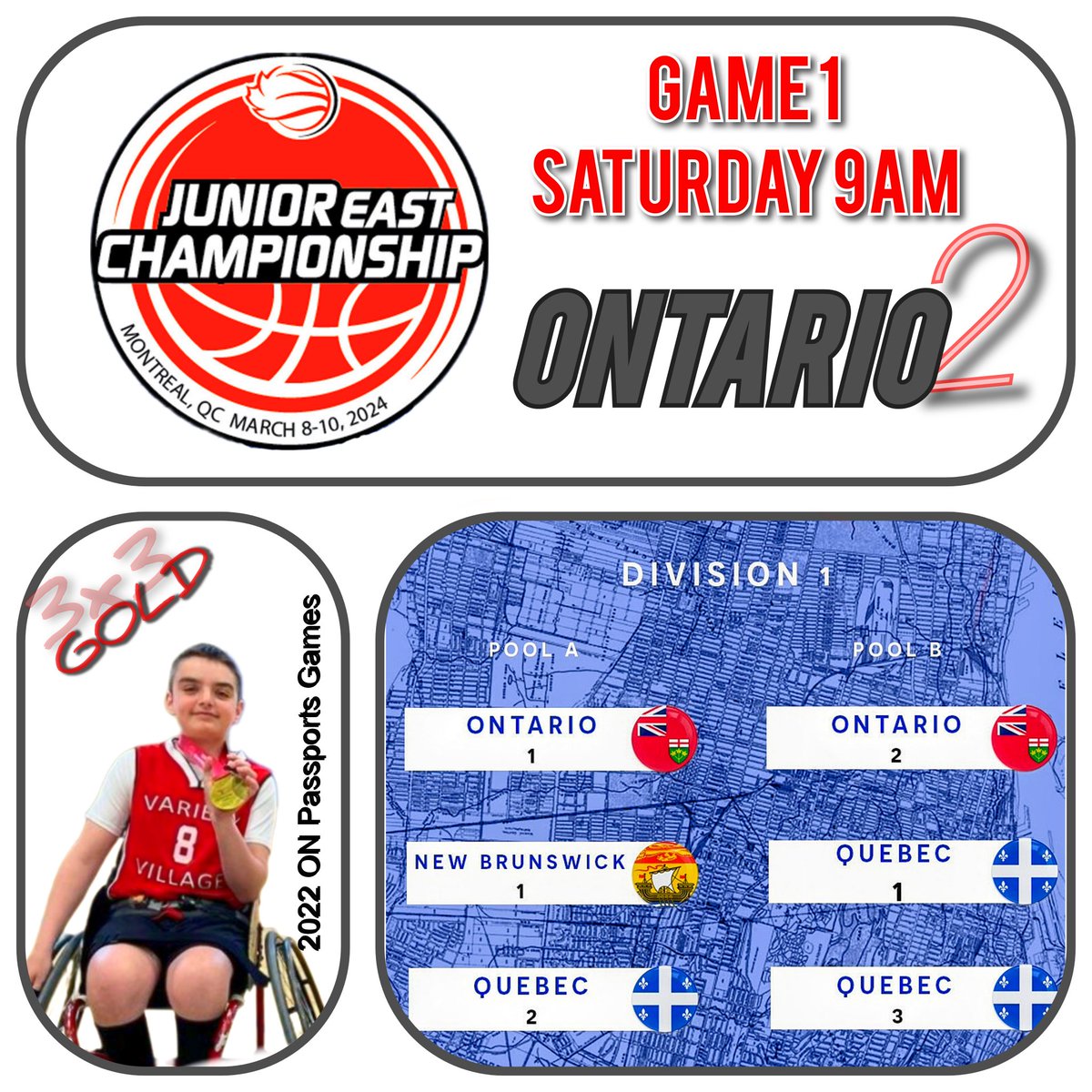 ibra93o's tweet photo. Ibrahim and Team Ontario 2 are set to compete at the Canadian Junior East Championships in Montreal today.

Schedule - Results - LiveStream
https://t.co/W96r1Ibddv

#wheelchairbasketball https://t.co/lOMblYcHUA