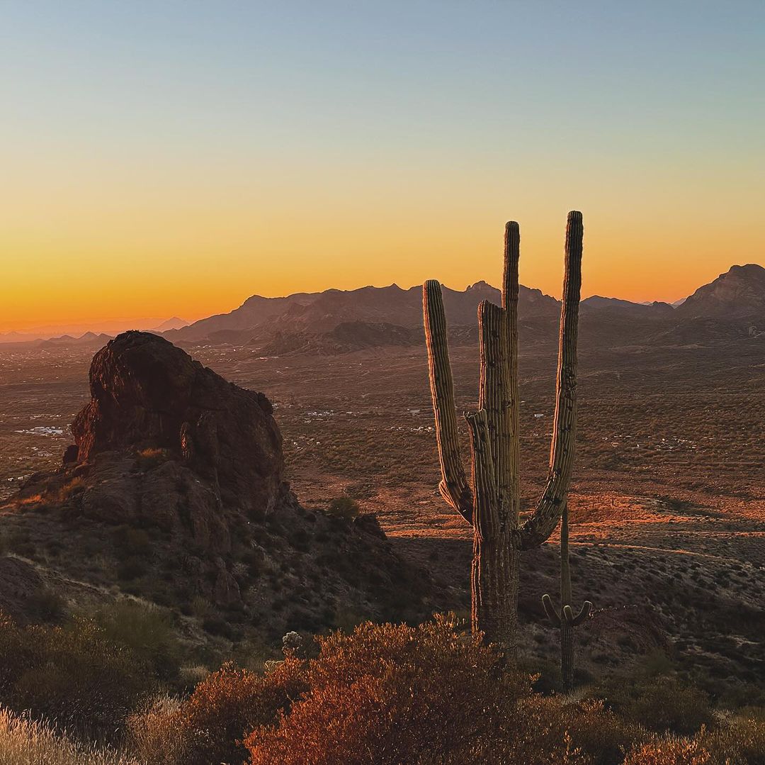 'One of my favorite spots in the valley for sunset views. 🌅 #ExploreArizona #HikeAZ #HikeArizona #AZStateParks'