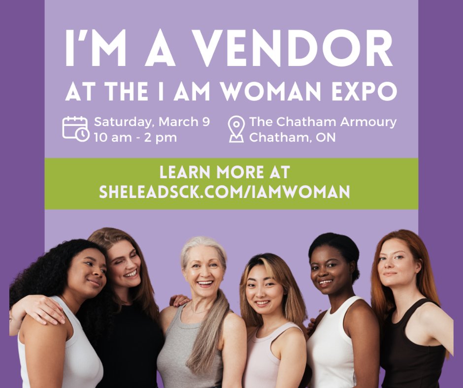 CKOHT is promoting local health and wellness at the upcoming I AM WOMAN EXPO, Saturday, March 9, from 10 am - 2 pm at the Chatham Armoury. 🎉 Learn more: sheleadsck.com/iamwoman. See you there! 👩🏽‍🤝‍👩🏼🛍️