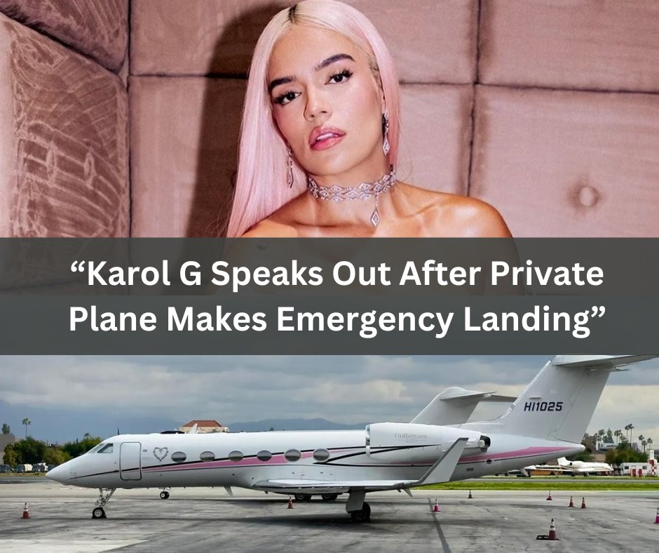 1901Jamesnancy's tweet photo. ✈️Karol G Speaks Out After Private Plane Makes Emergency Landing
Singer Karol G acknowledges the recent emergency landing of her private jet and expresses gratitude for safety.#KarolG  #emergencylanding #safetyfirst #gratefulheart #privateplane #scarymoments https://t.co/GBNyfaeCeG