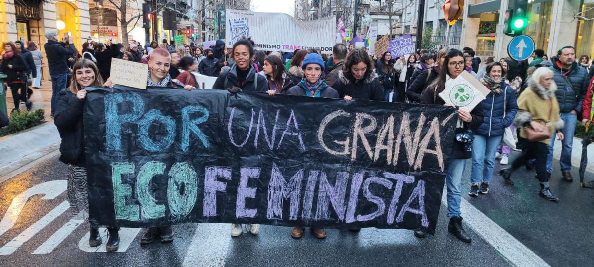 #8Marzo Por una graná ecofeminista, inclusiva y antirracista. ✊💚💜