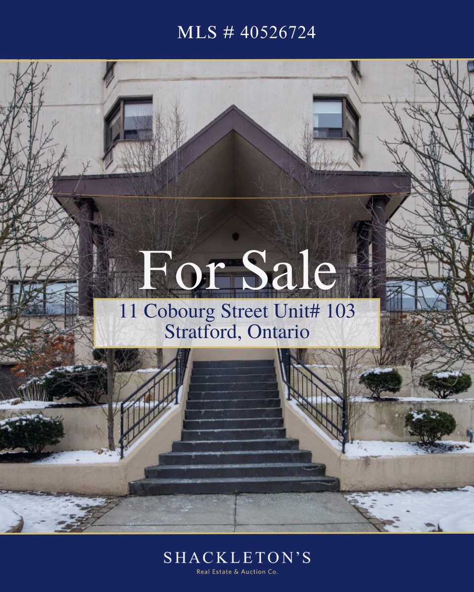 ShackletonsREAS's tweet image. Welcome to 11 Cobourg Street Unit# 103, Stratford, Ontario.

MLS #40526724 | List Price: $509,900 | Agent - Brent Shackleton (Broker of Record)

To schedule a viewing, please contact Brent Shackleton direct at 519-275-0762
