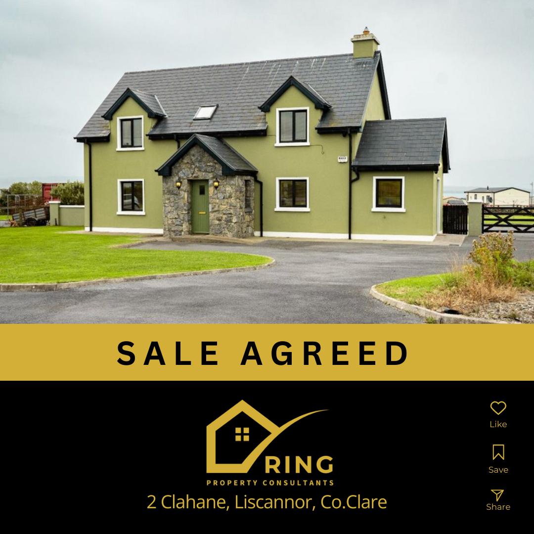 Ring Property Consultants are delighted to have gone Sale Agreed of this beautiful home in Liscannor, Co.Clare.
If you are considering selling your property, contact Diarmuid, who has extensive knowledge of the property market in Clare and Limerick. 
#saleagreed
#propertieswanted