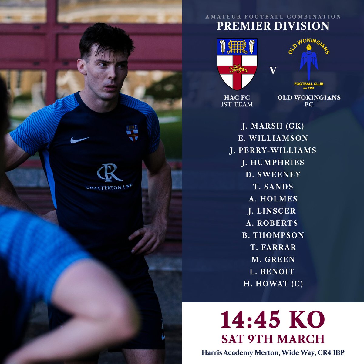 🚨MATCHDAY🚨

The 1XI are back in league action today as they host <a href="/Old_Wokes_FC/">Old Wokingians FC</a> looking to cement their place at the top of the AFC. 

⚽️HAC vs Old Wokingians
🏆 AFC Premier Division
⏰ 14:45 KO
📍 Harris Academy Merton, Wide Way, CR4 1BP

#UTHAC🔵🟣