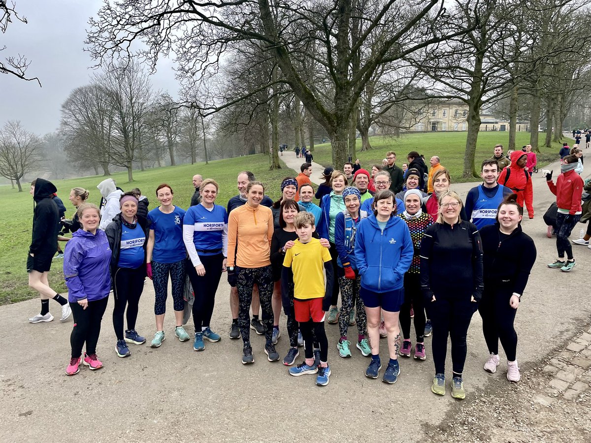 Harrier squad at @roundhayparkrun today 💙