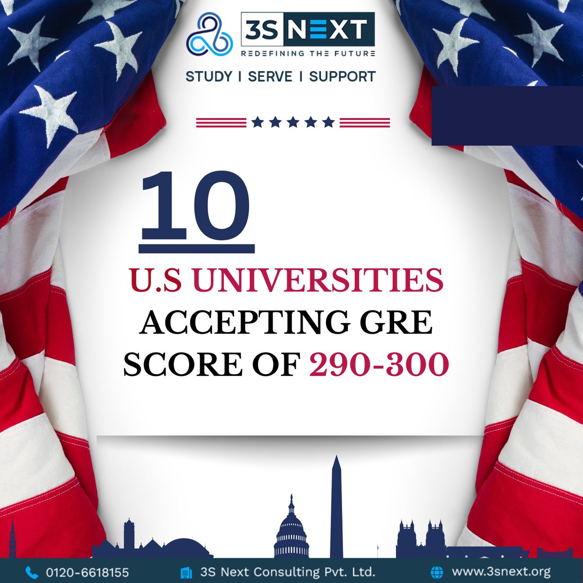 3S_Next's tweet image. Wish to study in U.S?
But Despite Diligent Preparation, you fall short of a GRE score between 290 to 300.

In this Post we have unlocked 10 U.S Universities accepting GRE score of 290-300.

#usaeducation #studymotivation #grescore #explorepage #redefiningthefuture