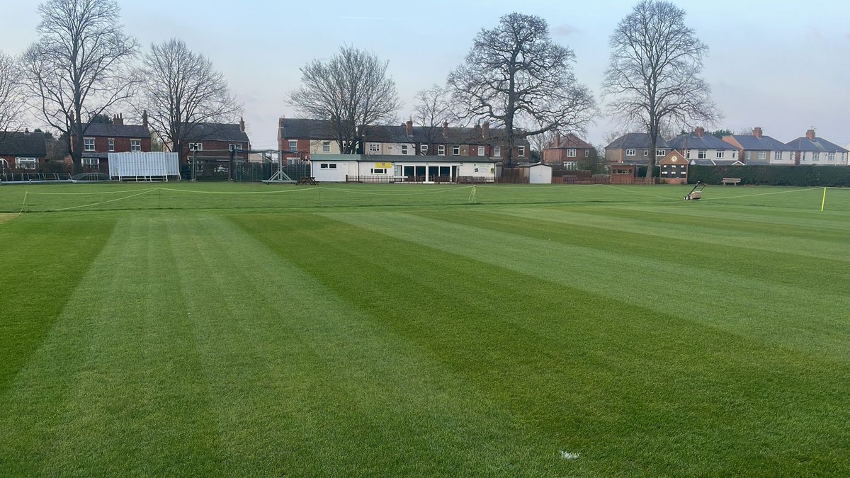 Good luck @ShepshedCC @KegworthTownCC for the season. Handed back over this morning after looking after during the off season. Cut, verti cut, cleaned up and marked out ready for pre season rolling 🏏