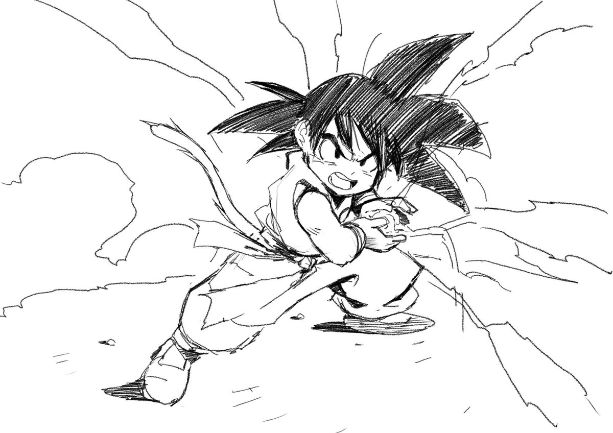 I want to make something proper soon but have a lil sketch for now, thank you for being an inspiration and for bringing much joy to so many people's childhoods.

I will continue doing kamehameha gestures when no one is looking til the very end.

#ThankYouAkiraToriyama 