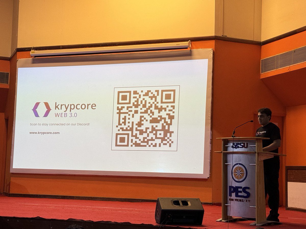 KrypcoreWeb3's tweet photo. We're thrilled to be at the 12th edition of Hashcode hackathon hosted by The Innovation Lab at @PESUniversity, and Day 1 is off to an incredible start! 🌟
 
This event is a strong indicator of the growing interest and adoption of Web3 and blockchain technology. 🚀 We can't wait to witness the innovative dApps built using our web3 infrastructure!
 
#PESUniversity #Hackathon #dAppdevelopment #web3 #blockchain #krypcoreweb3 #theinnovationlab