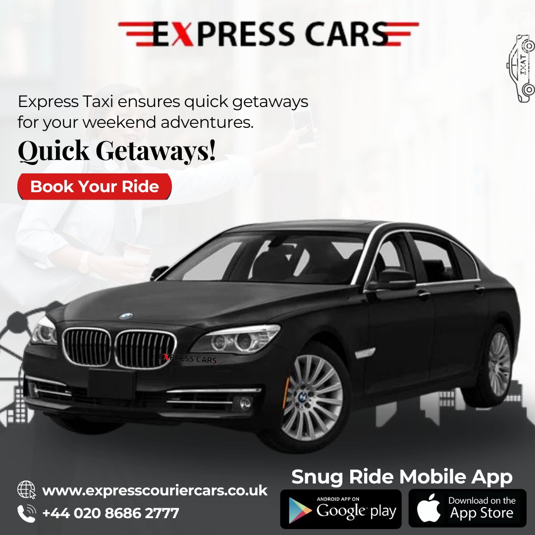 expresminicabs's tweet photo. Saturday plans on the go! Express Taxi ensures quick getaways for your weekend adventures.
Book Now: https://t.co/dgxCpLK6c6
Call Now: 020 8686 2777
Download The Sung Ride App
#SaturdaySpeed #ExpressTaxi #ExpressCars #ExpressCourierCars #ChauffeurService #AirportShuttleService https://t.co/hNo7hEobIz