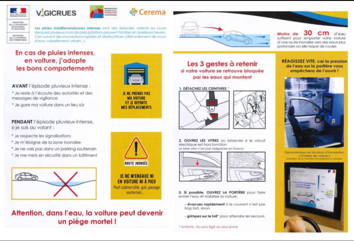 #METEO83 | ⚠️Le #Var est en vigilance :
🟠 ORANGE pluie-inondation, samedi 9 mars à partir de 18h
🟡 JAUNE Vagues-submersion à partir de samedi 14h
🟠 crues Gapeau Nartuby et Argens aval
🟡 crue Argens moyen
🟡 vent à partir de 16h
⚠️ 30 cm d'eau suffisent à emporter une voiture.