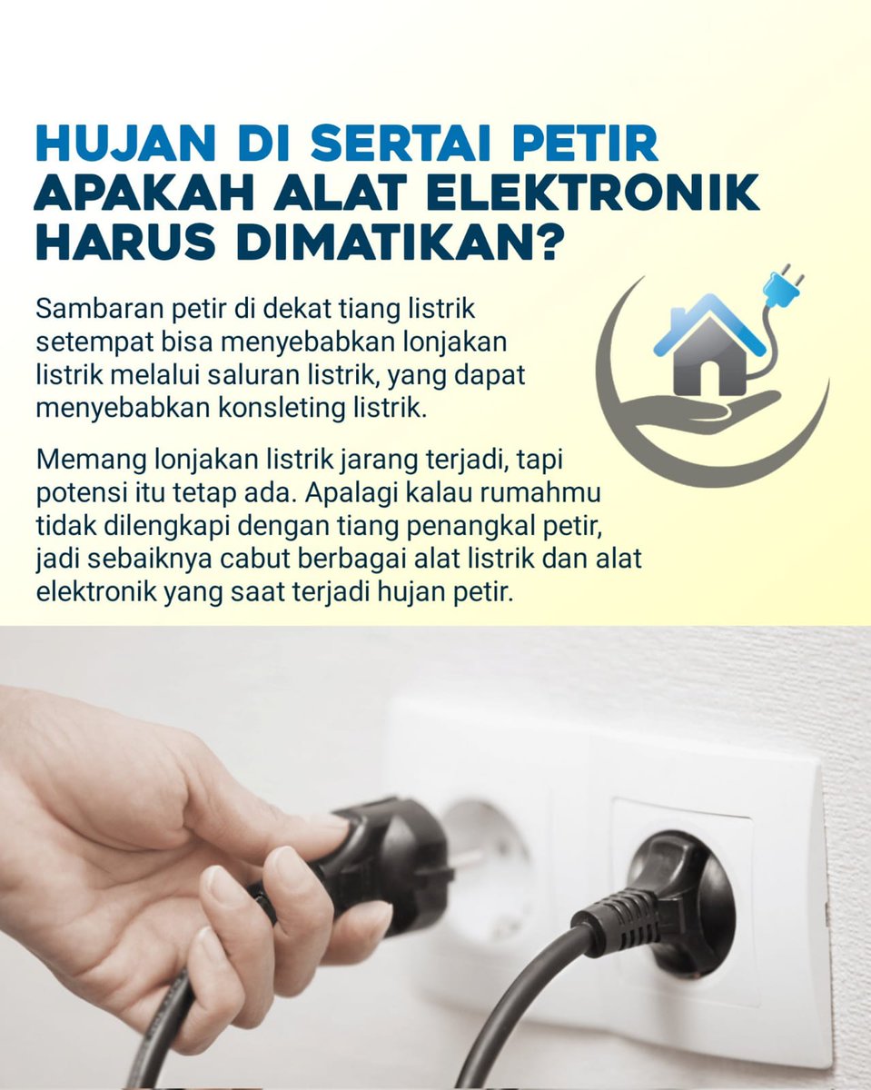 el_raffasya's tweet photo. Buat kamu yang sering bertanya apakah alat elektronik harus dimatikan saat hujan petir ? Berikut penjelasannya
#TipsListrik #JoshuaNgannou #ArrestElvishYadav https://t.co/zDJrqBwOTI